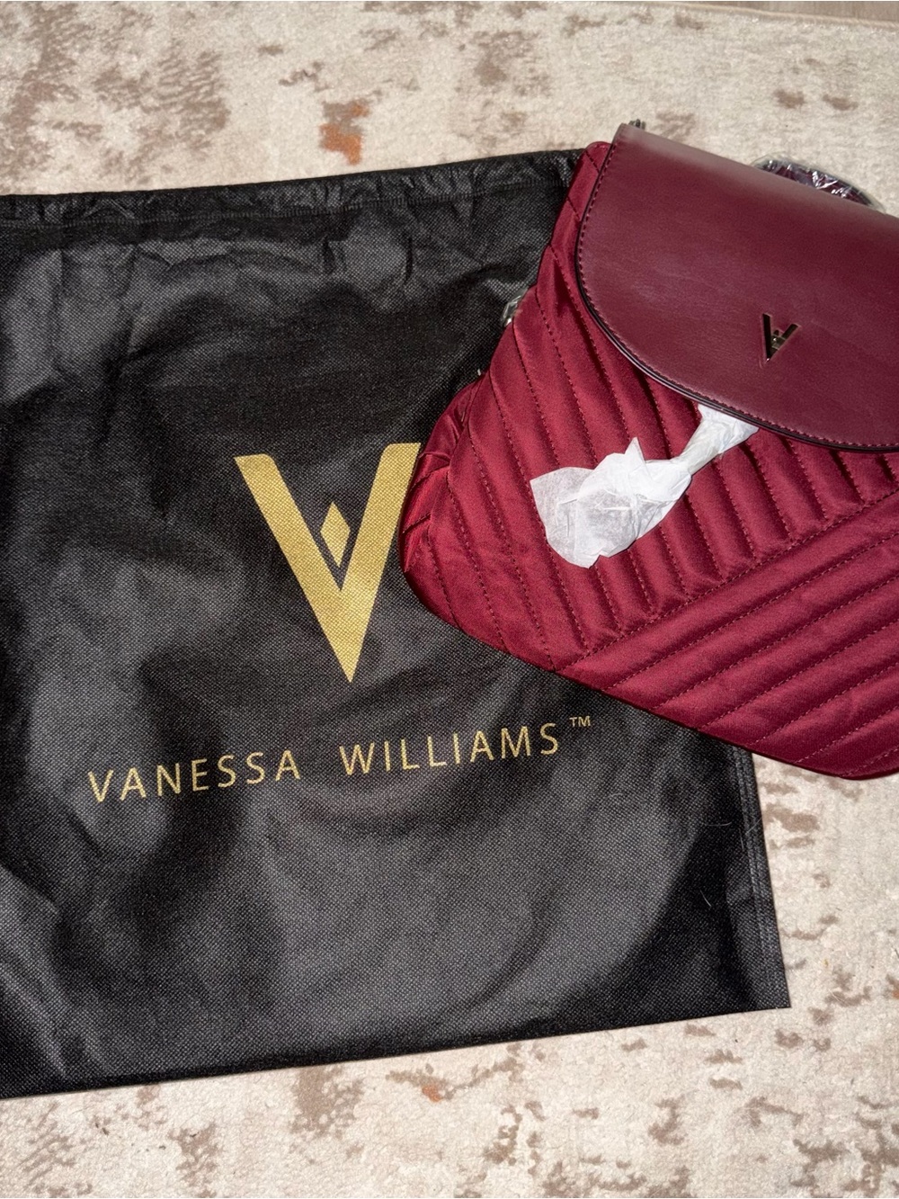 Vanessa Williams quilted backpack NWT